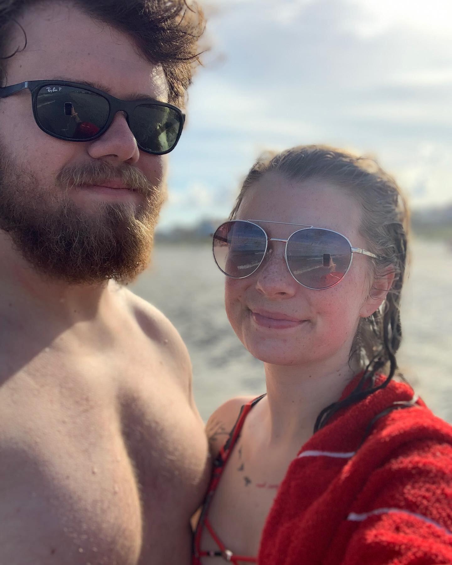 The two began to grow accustomed to South Carolina summers and made many beach trips!