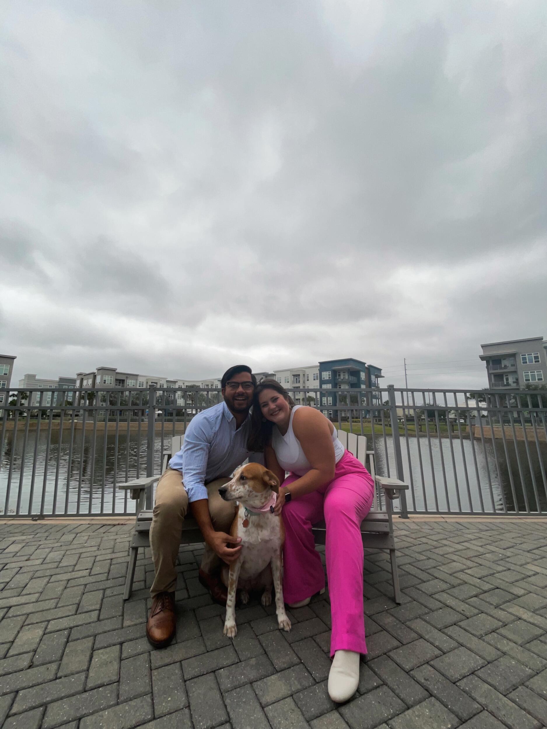 Cali and Sam celebrated their first Easter together with Koda.