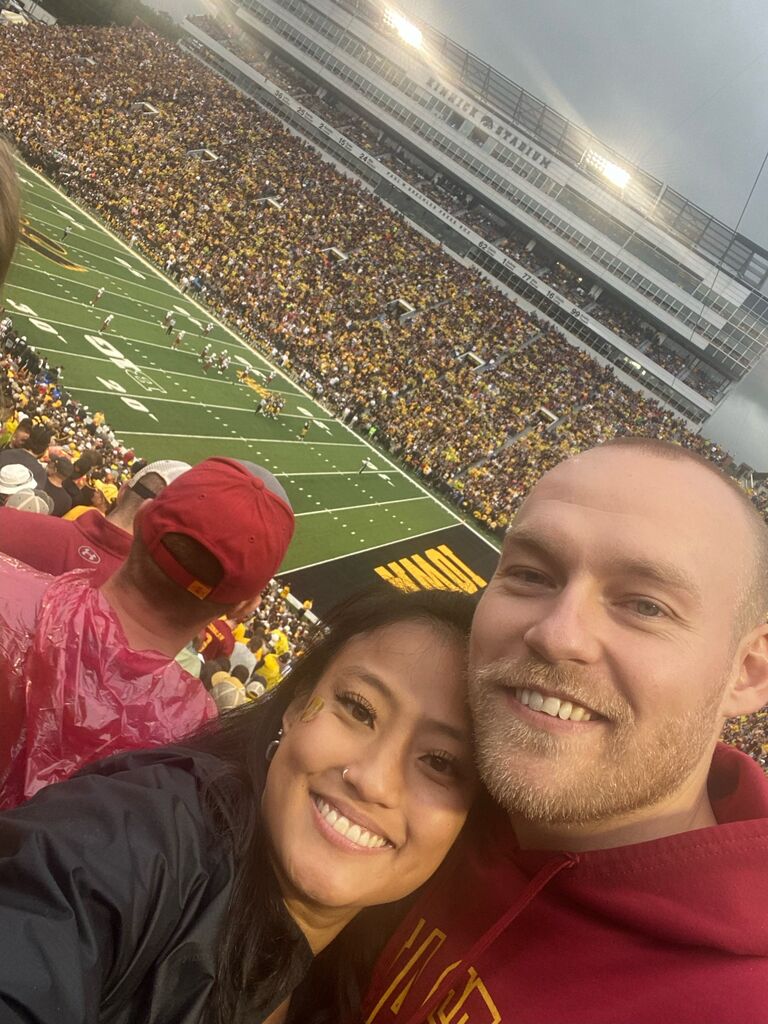 First time Mitch goes to Kinnick Statium. 