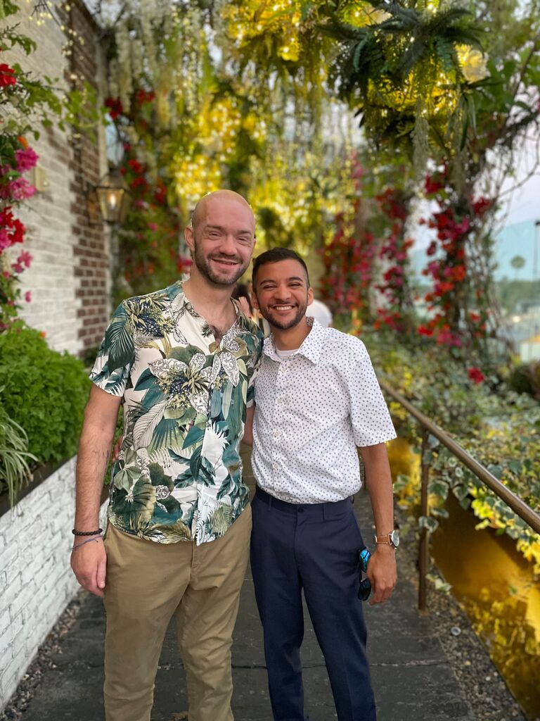 The restaurant was filled with lush florals everywhere