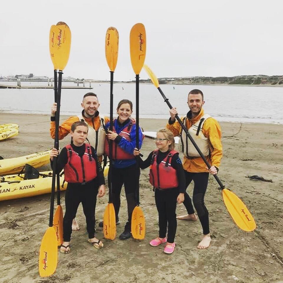 Spending some quality time kayaking outside of Monterey, CA with some of Ben's family.
