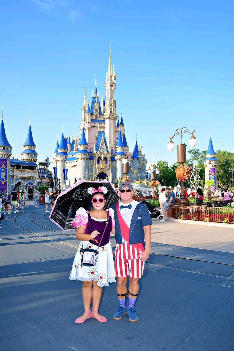 Dave and Mel's first "Mickey's Not So Scary Halloween Party!" with their dear friends.

He was such a great sport with dressing up!!