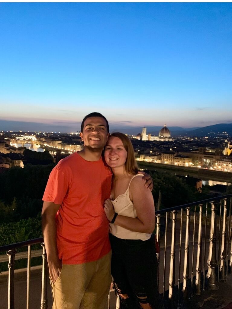 Katherine visiting Myles in Florence where he was studying abroad!
