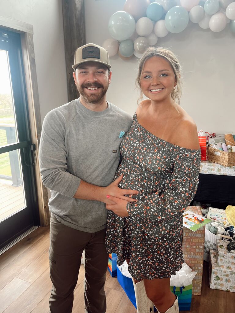 Baby shower with friends and family. Just days before having Banks.