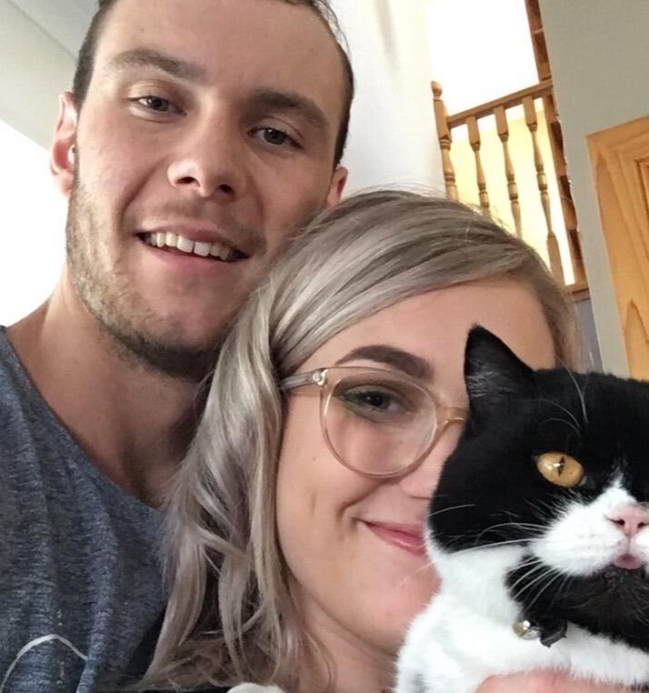 Nahla, Jayde's cat, moved in - despite Cal 'hating' cats