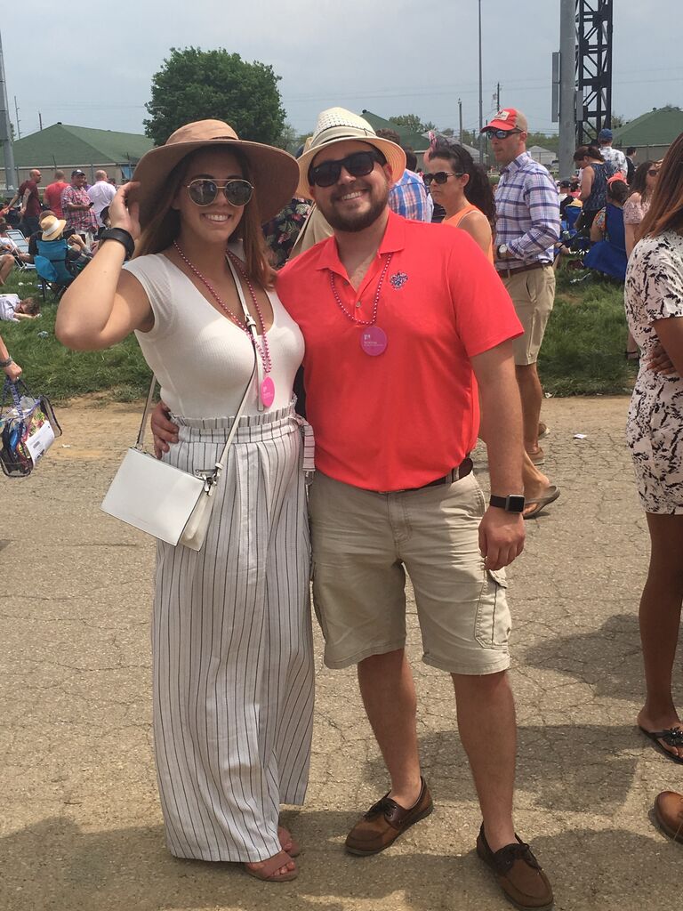 My mom has always wanted to attend the Kentucky Derby, so in 2018 we all made it happen! This trip truly is one for the record books. We spent 13 hours in the car together, which was the longest amount of time we spent in a confined space with one another at this point in our relationship. We had beautiful weather at the Kentucky Oaks which is when this photo was taken. The Derby the following day was one of the wettest in history. Jake and I took cover from the never ending rain in the tunnel at Churchill Downs to only get trapped in there for an hour because the tunnel and grounds began to flood! Whenever we get trapped in the rain we always say "Nothing could be worse than the Derby!"