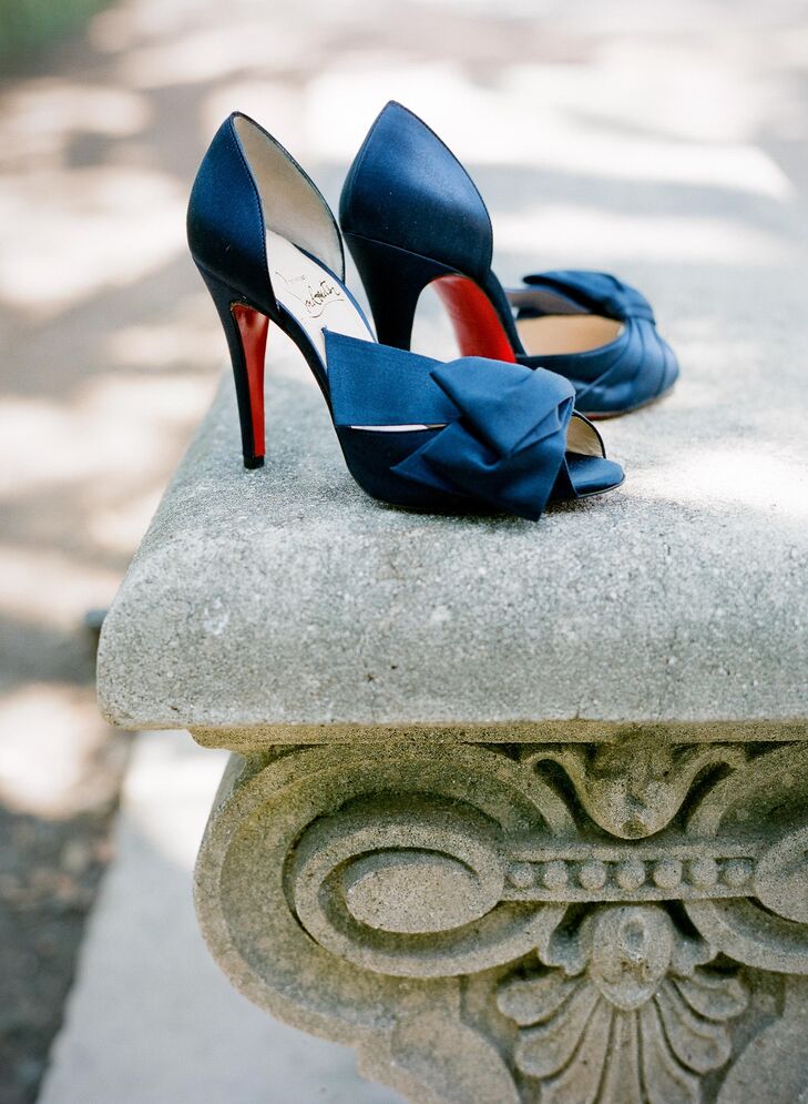 Dark Blue Christian Louboutin Bridal Shoes