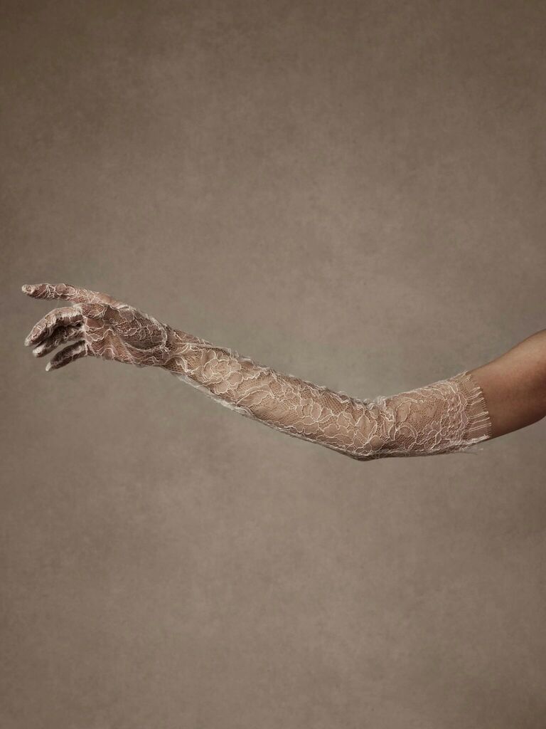 Danielle Frankel chantilly lace gloves wedding accessories