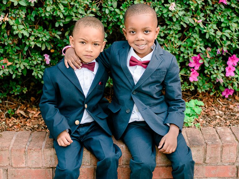 Adorable Ring Bearer in Vest and Bowtie