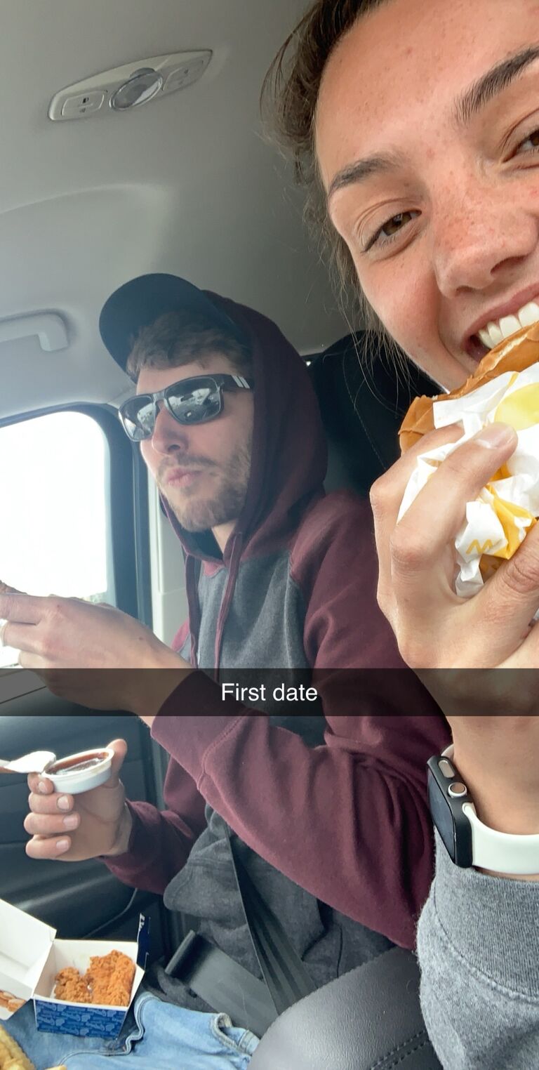Our first out in public date was the Culvers drive through