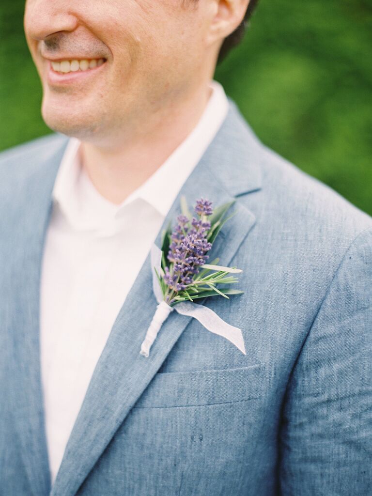 Lavender Wedding Boutonniere