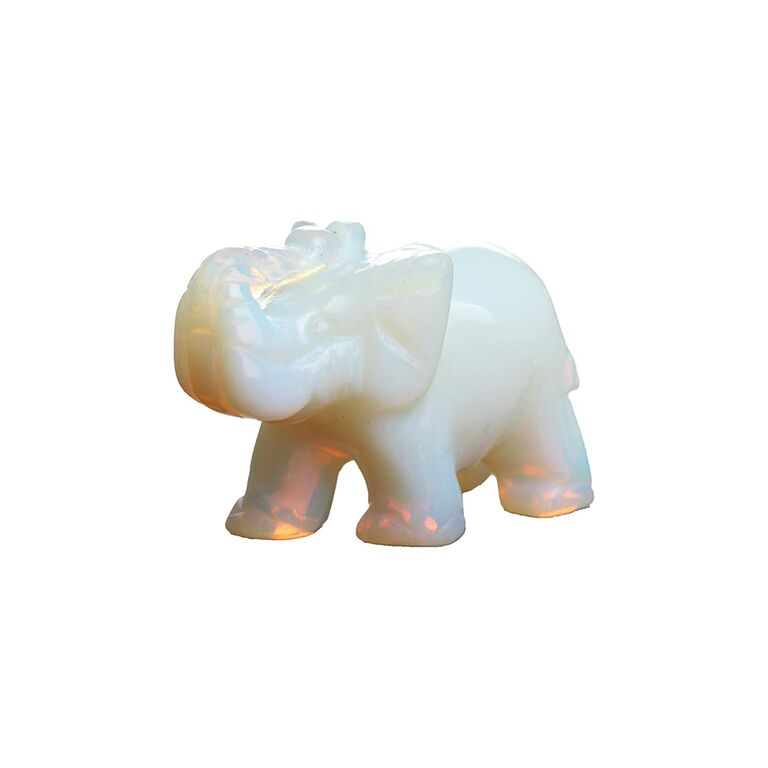 Opal elephant figurine anniversary gift