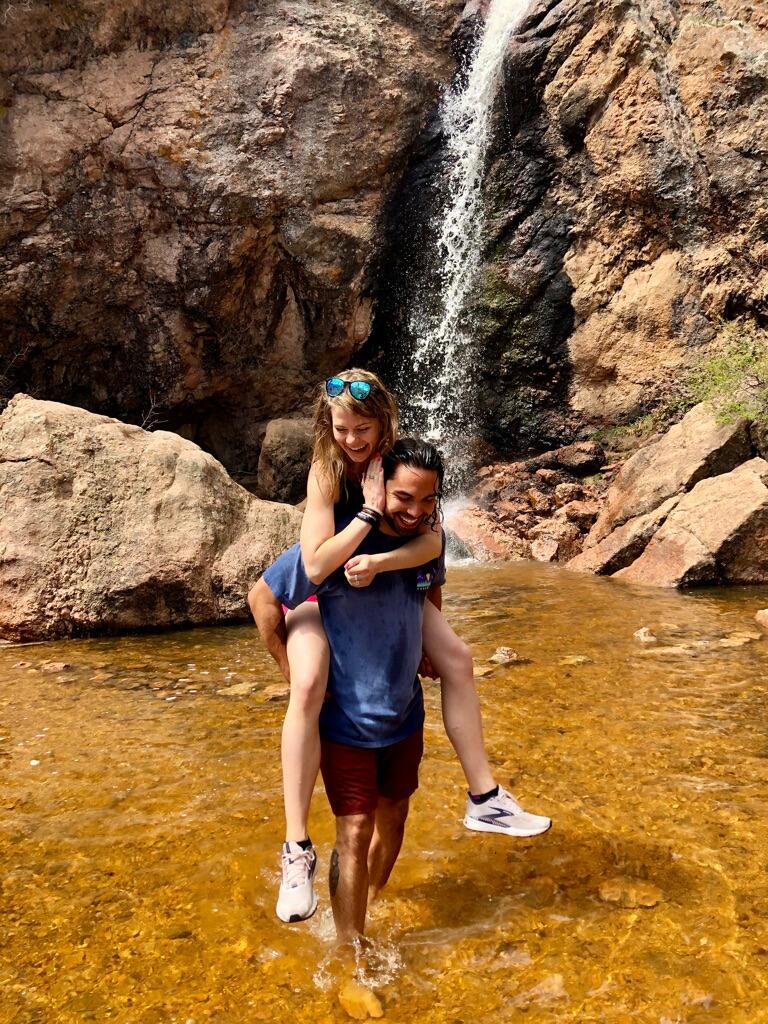 Exploring waterfalls in Colorado.