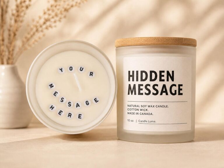 Hidden message candle