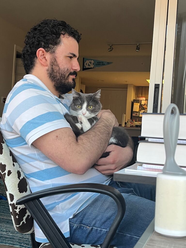 Tate studying for law school ft. Professor JoeJoe.