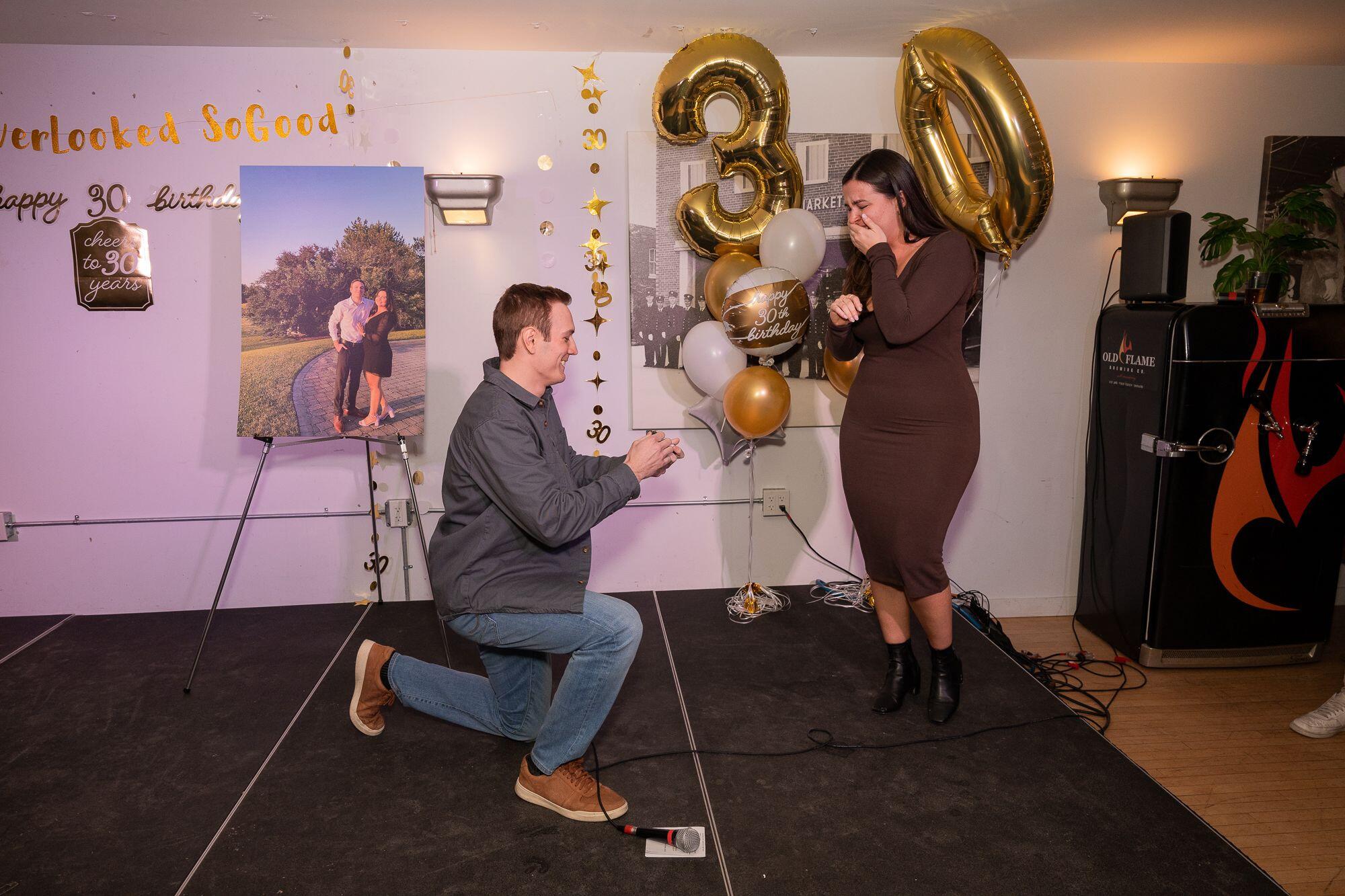 On March 7, 2025 — Emily’s 30th birthday party — Carter got down on one knee in front of all our family and friends and finally popped the question! After 9 amazing years together, everyone agreed… it was about time! The room was full of love, happy tears, and the loudest celebration of our lives.