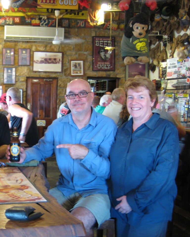 Birdsville Pub, Queensland - just before heading out into the Simpson Desert looking for Poeppel's Corner