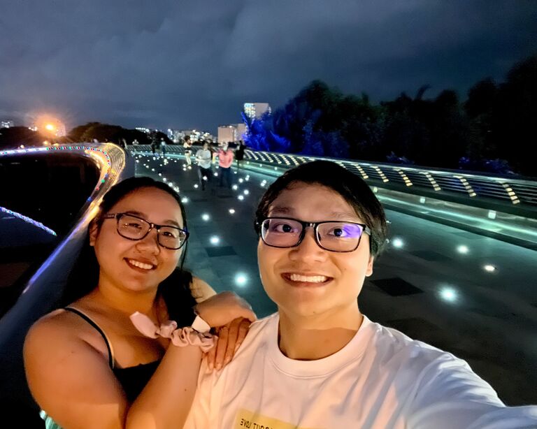 Just you, me, and the beautiful starry night at Starlight Bridge.