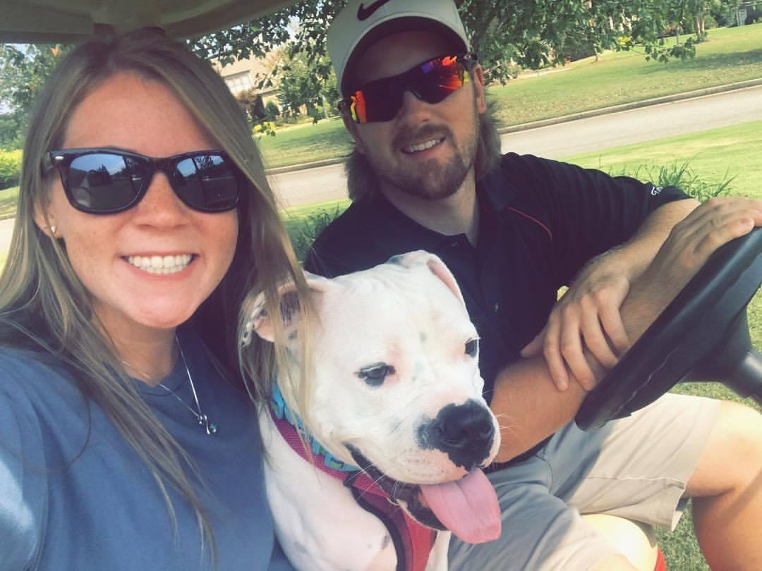 Who said three is a crowd? We knew we were wanting to "start our [fur] family", but promised we wouldn't until we moved ourselves into a rental house that had a yard. We fell headfirst into puppy parenthood when we were told the deaf American Bulldog we were signing the adoption paperwork for had to be taken home THAT DAY or she "wouldn't be around the next day".  We will never understand how FOUR other families gave up on her all within her first year of life, but we thank God they did every day. Zoey Mae truly is the sour patch kid that turned us into a family.