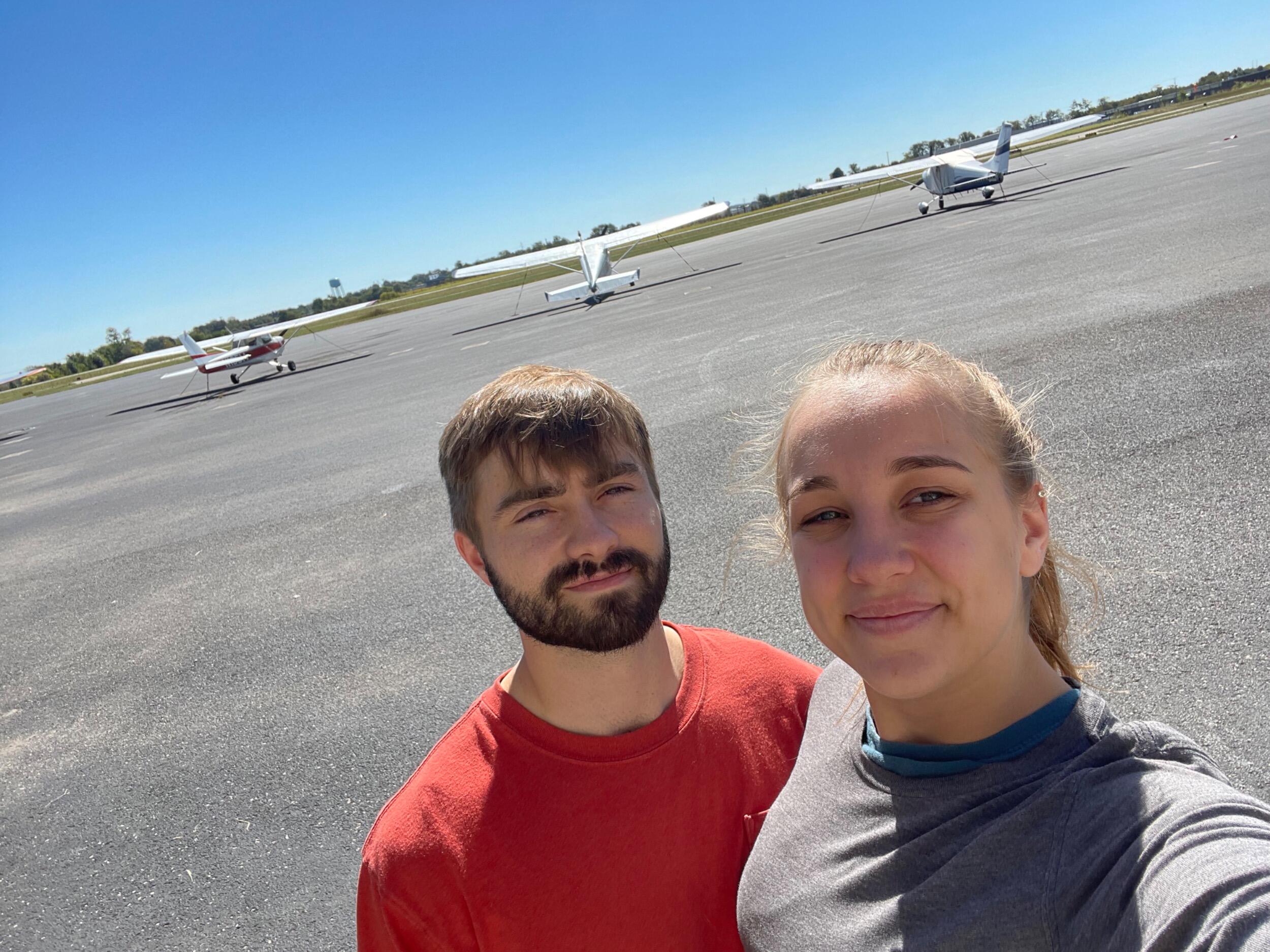 Derick paid for himself and Alyssa to go skydiving for her 23 birthday.