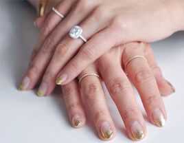 Gold foil manicure