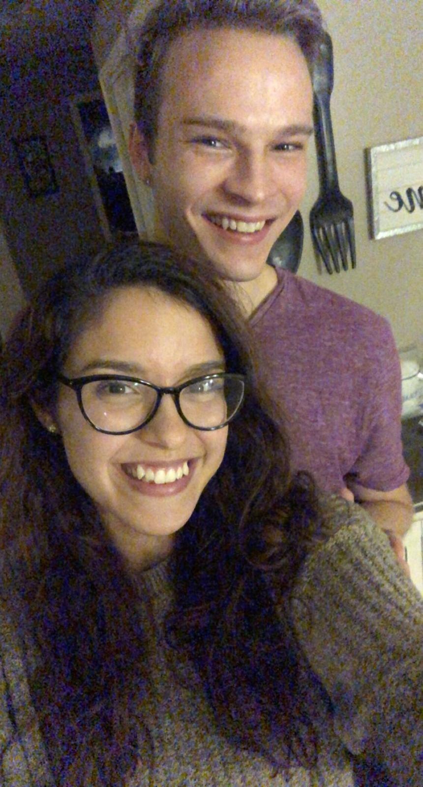 After many more phone calls, video calls, and back and forth about trying to get together, they had their first date (also the first time seeing each other in person) in Phillipsburg, NJ. They ate at Aman's Indian restaurant in Easton, home of Cameron's Alma Mater, Lafayette College. The first long awaited hug shared was something of fairytales.