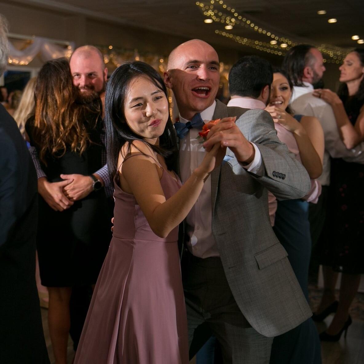 Having a ball at Hoss's wedding