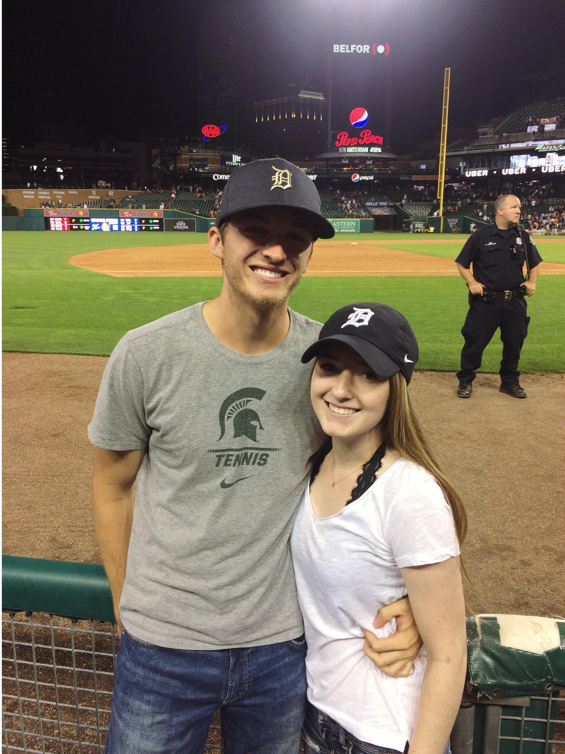 Our first professional sporting game together (Detroit Tigers vs New York Yankees)