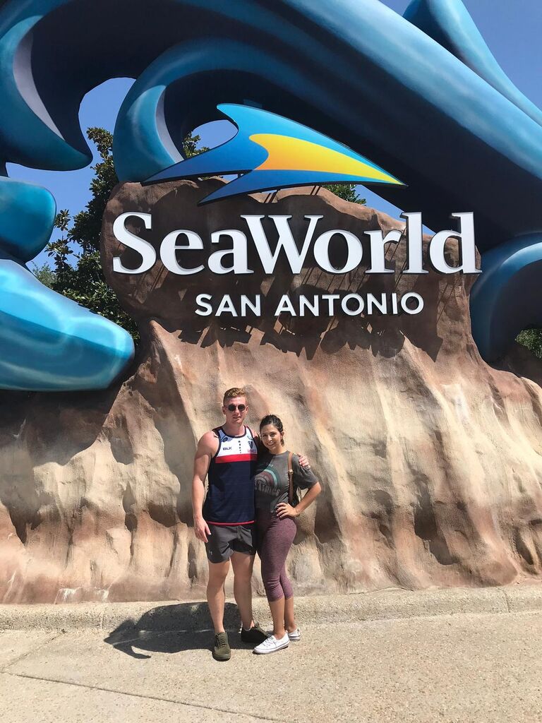 Our 3rd date, Sea World in San Antonio. 