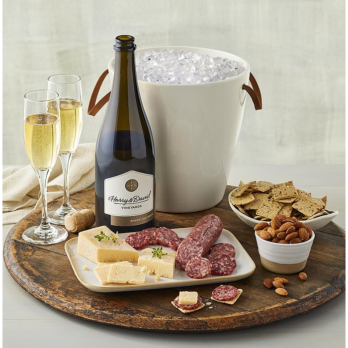 wine and cheese set from Harry & David