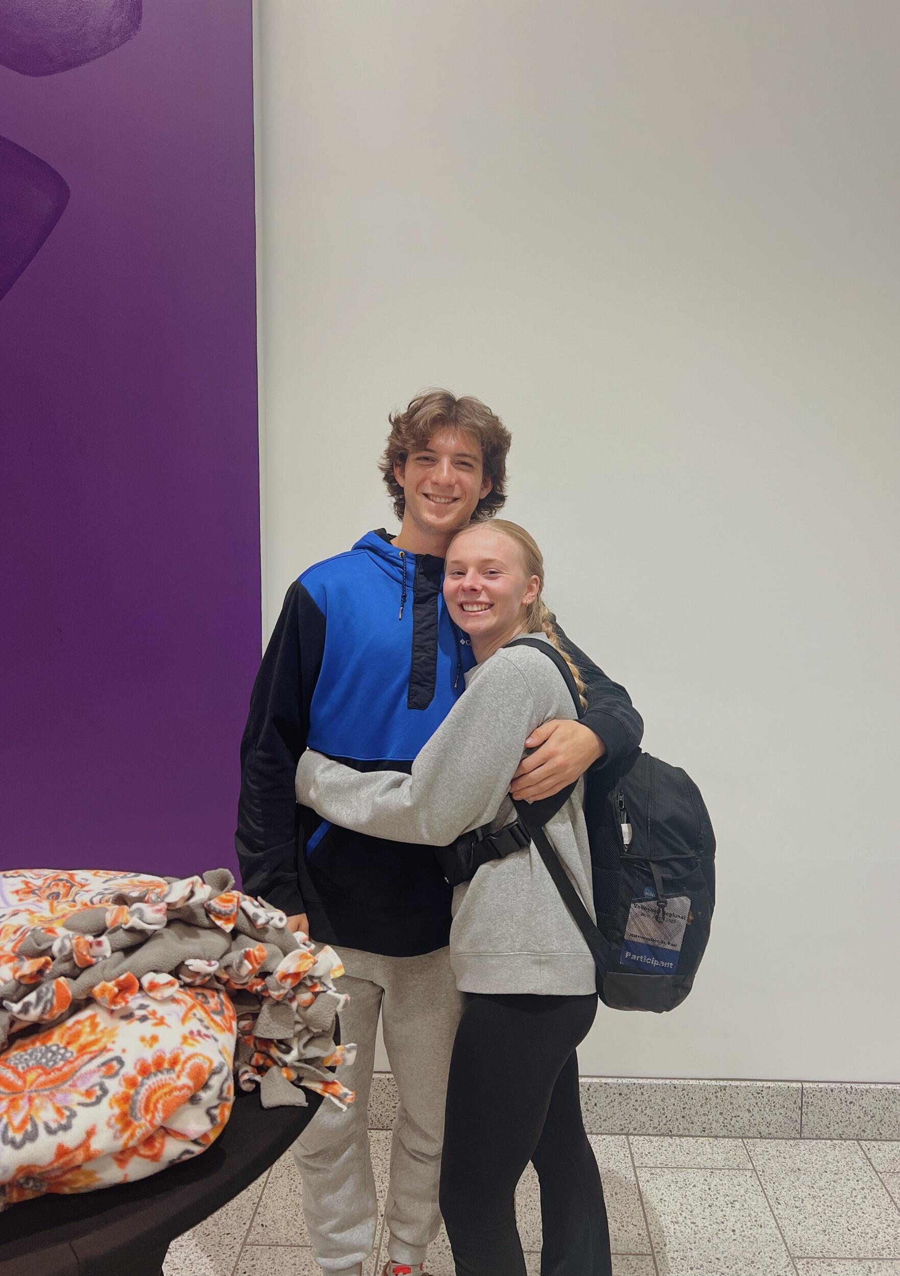 Jackson came and surprised Kaylyn in Iowa during the Sweet 16