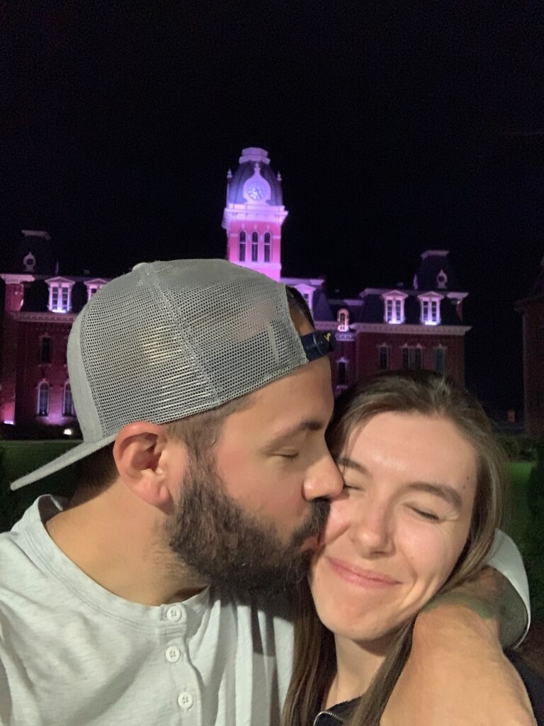 Alanna visit Brett at WVU