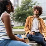 Man listening to his partner