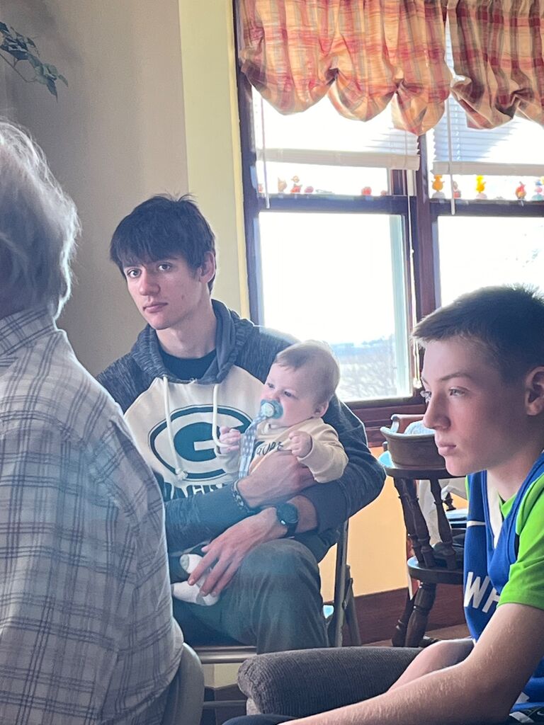 Zach and his new buddy, Jaxon. 