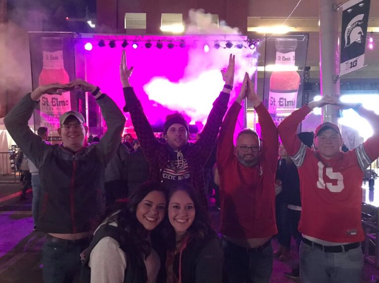The night we met-in Indianapolis for the OSU Championship game.