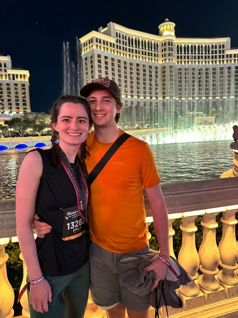 Emily ran a Half-Marathon in Las Vegas! Caleb was great moral support :)