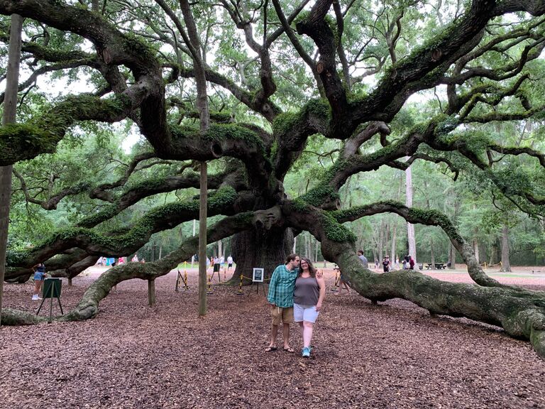 Visiting the Angel Oak while in Charleston, SC. Jen and Austin have enjoyed traveling to Charleston a couple of times and couldn't pass up a photo op at this legendary live oak tree.