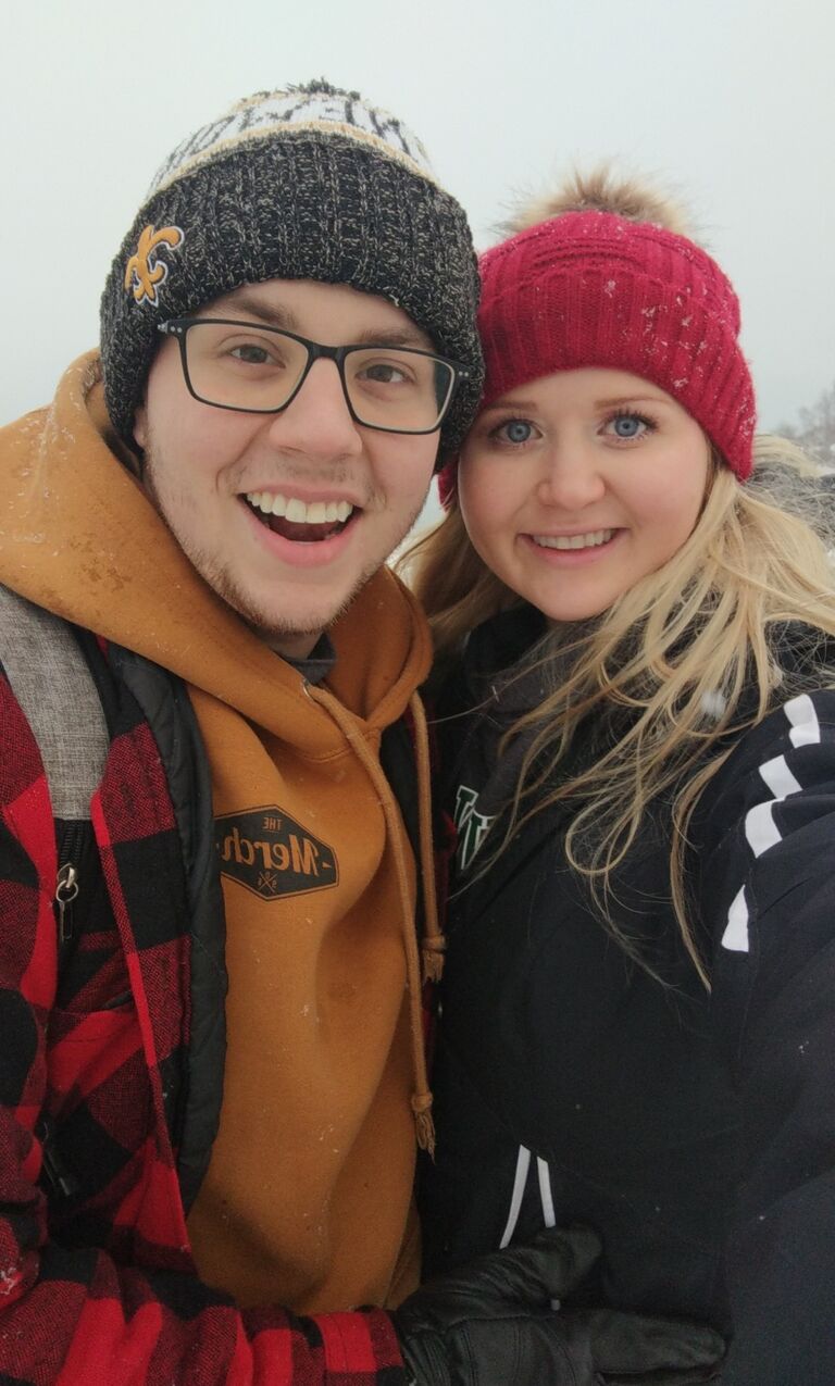 First winter hike at the Sleeping Bear Dunes. Best to stay ahead of that holiday weight gain!