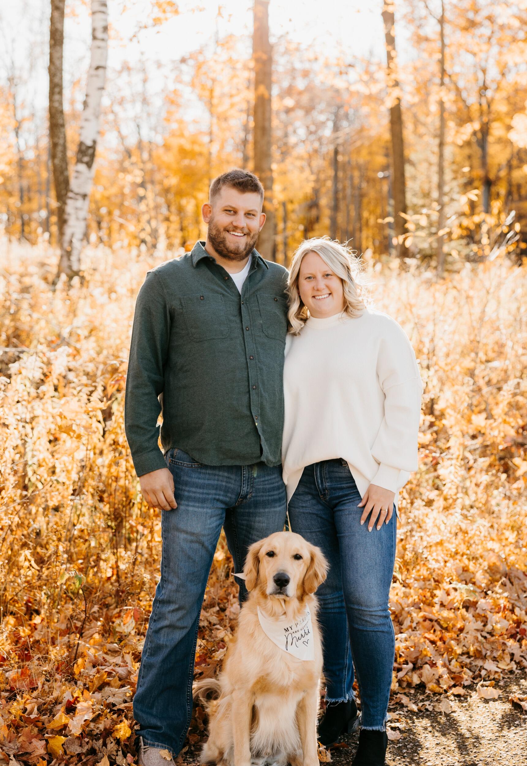 Took our engagement photos at Rib Mountain State Park!