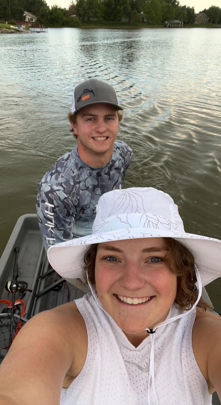 Jackson and Anna have a shared love of the outdoors. If they have free time, they can almost always be found outside. Whether that be fishing and hunting, playing golf and pickleball, or sitting around a camp fire with a group of friends and family. 