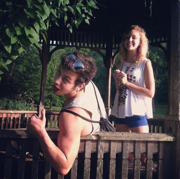 An adventure at Rising Park, one of our very first pictures together. 