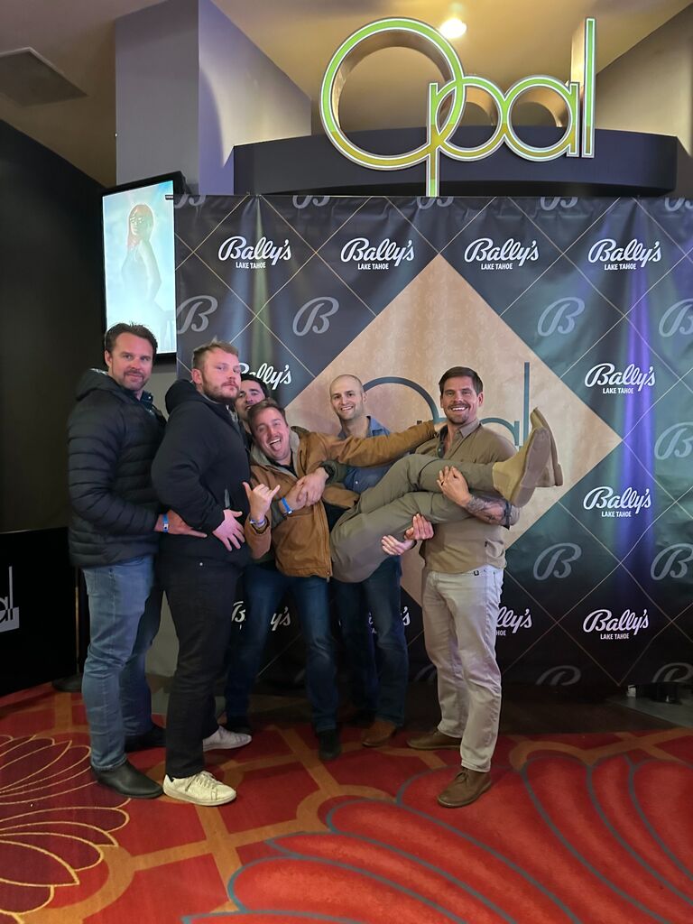 Brendan had the best time on his bachelor party with all of his boys, tearing up the slopes in Lake Tahoe during the day and tearing up his wallet at the local casino at night.