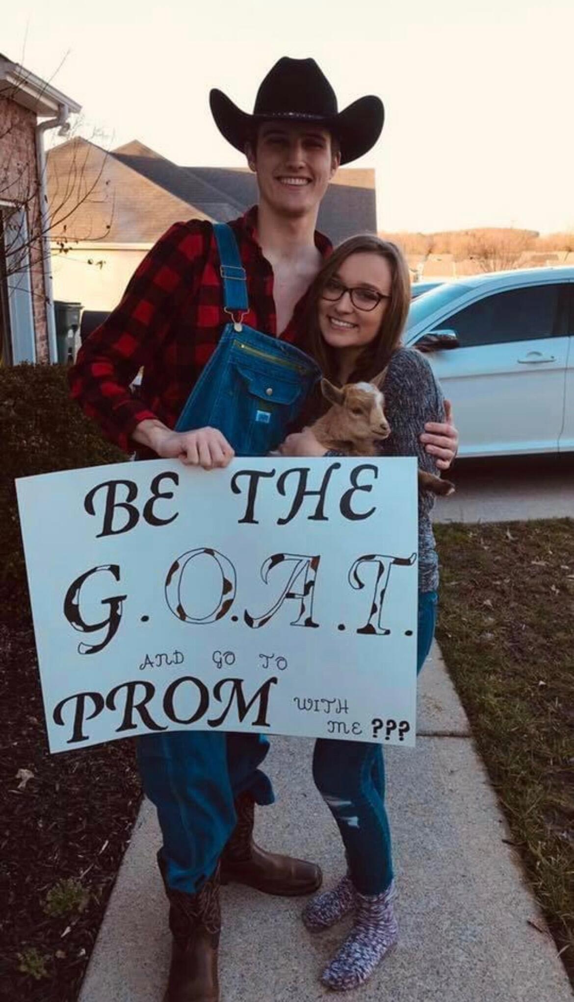 My Promposal with a baby goat! (Mayola) -B