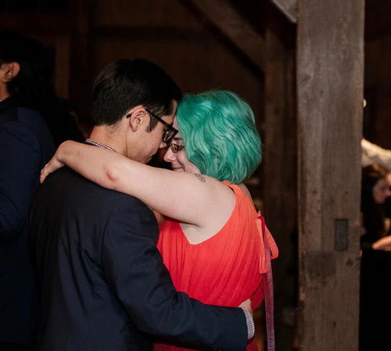 Dancing at Robyn and Darren's wedding.