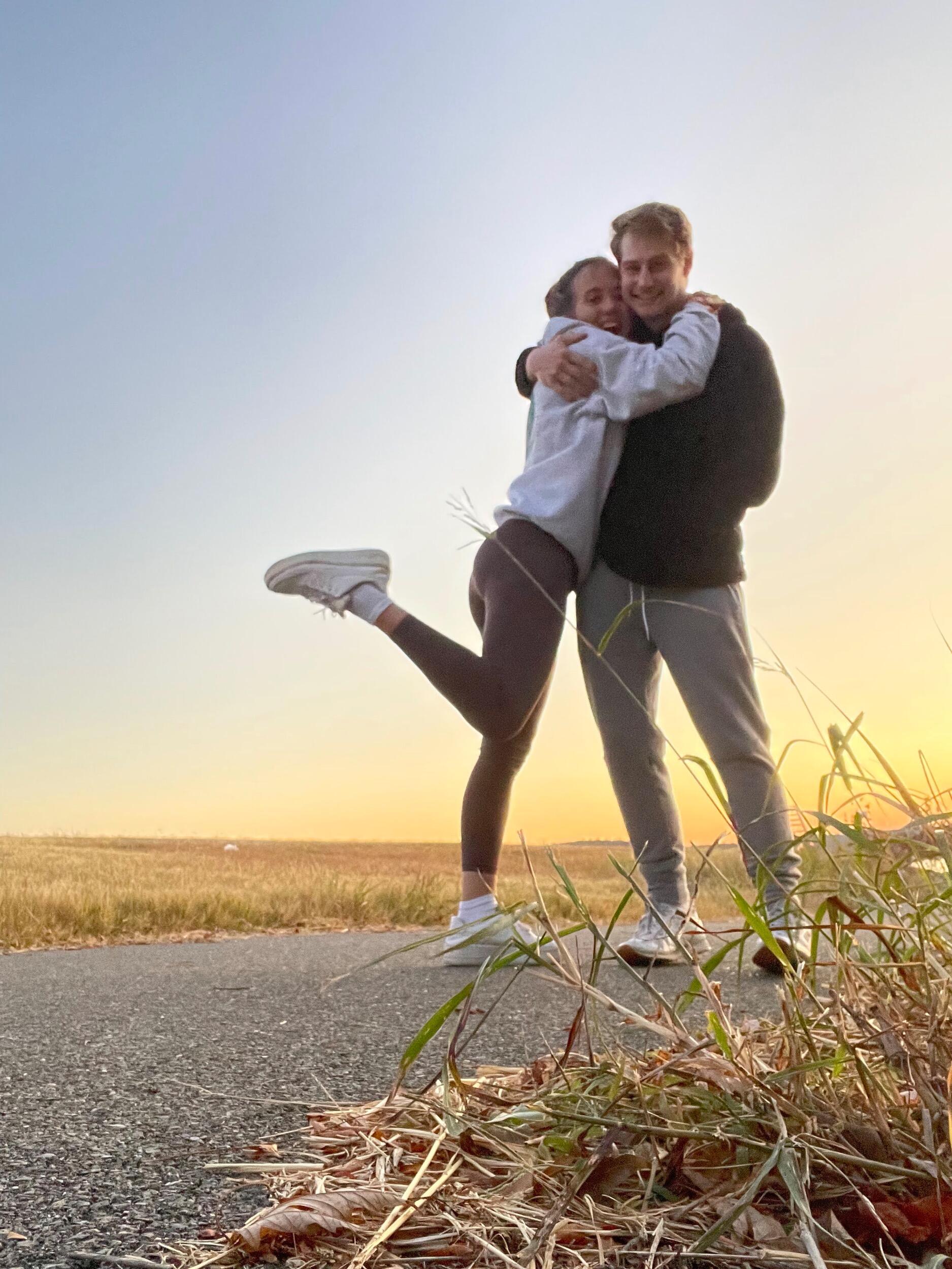 Aaron asked Hanan to be his girlfriend under the sunrise at Kentucky Lake.