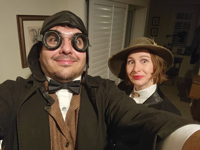 Nas proposes in kind, mid-air during a costumed balloon ride, with covert a cappella support 