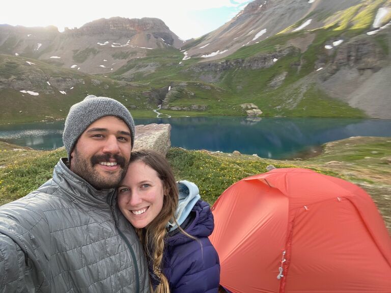Backpacking at Ice & Island Lake in Colorado.
