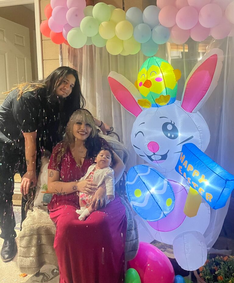 Their first Easter with baby Solana. Jazmine was so grateful that Mark talked her into staying at home with her for a few months while he went back to work.