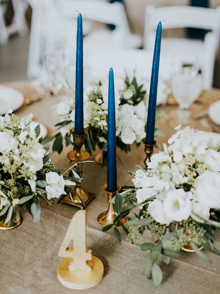 candle centerpieces for wedding reception tables