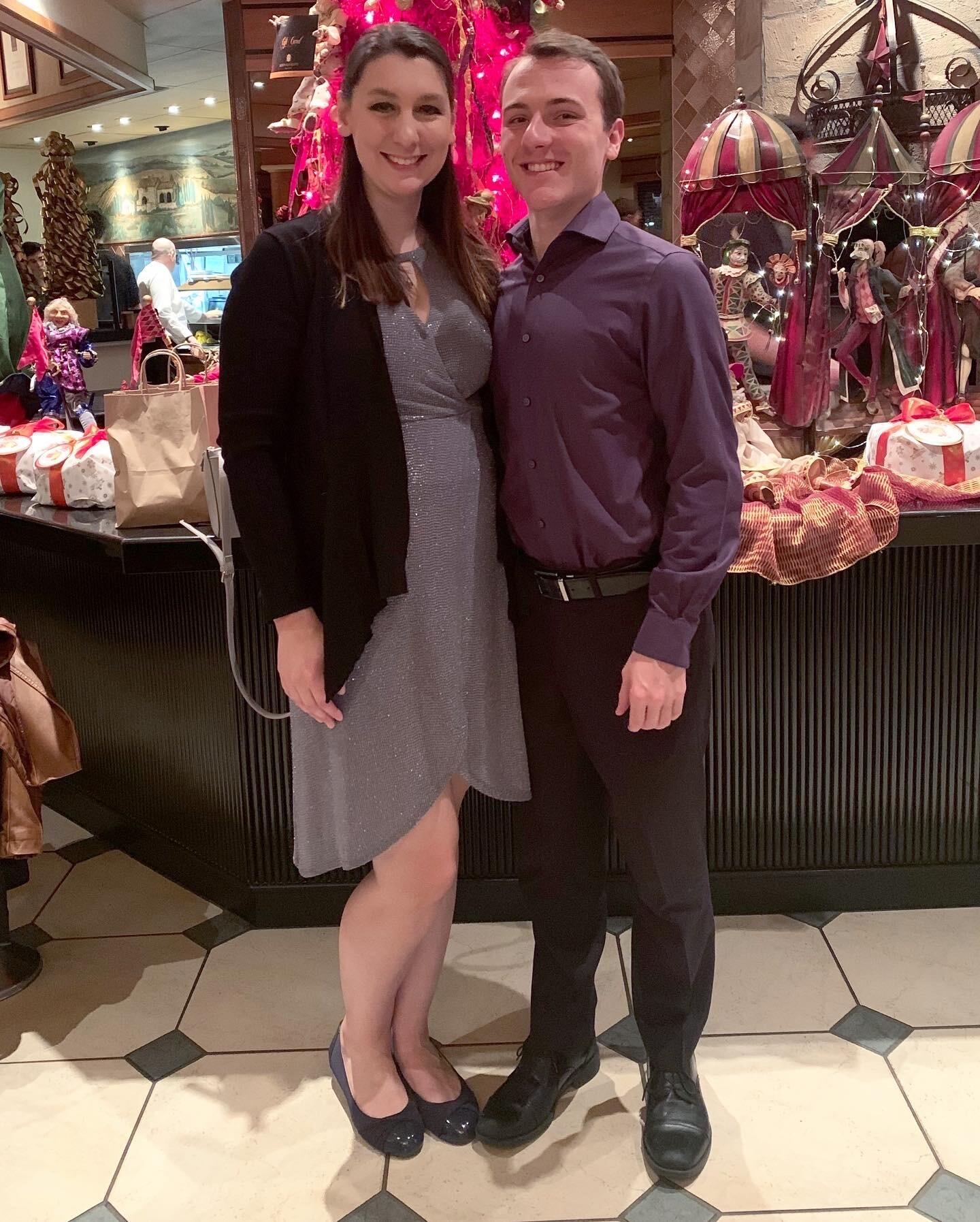 New Years' Eve dinner at an Italian Restaurant in Virginia Beach.